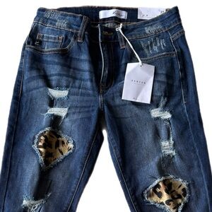 Kancan Cheetah Distressed Jeans 7/27